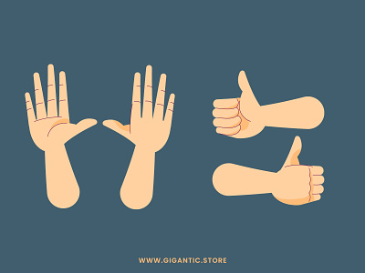Simple Flat Design Hand Illustrations, Motion Graphic, Animation 2d animation arm arms body character characters design digital drawing flat design hand hands illustration motion design motion graphics pack parts people sepated