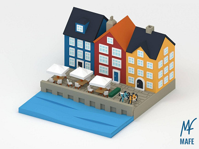 Nyhavn 3d blender