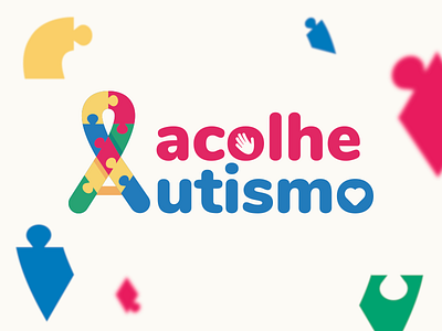 Acolhe Autismo Logo graphic design illustrator vector