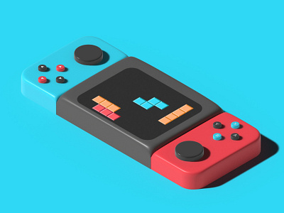 Nintendo Switch #DAY1 #100DAYSWITHILLUSTRATOR 3d graphic design illustration