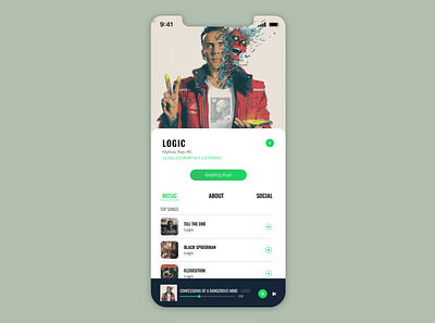 Daily UI Challenge 009 | Music Player daily ui 009 dailyui dailyuichallenge design designui interface music app music player ui ui uidesign userinterface ux