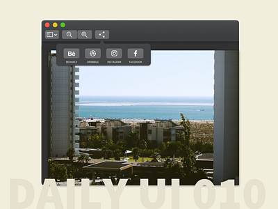 Daily UI Challenge 010 | Social Share