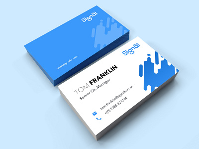Signal HR Business Card blue branding businesscard design