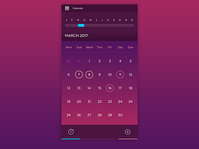 Calendar app concept app design ui ux