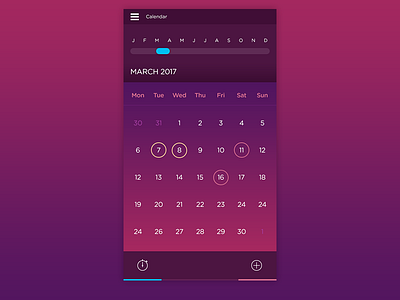 Calendar app concept