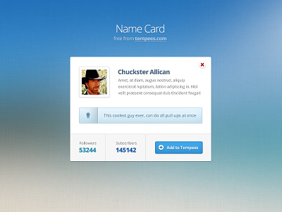 Free Name card PSD template