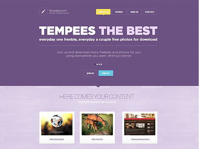 Free PSD landing page for download color free landing page psd template