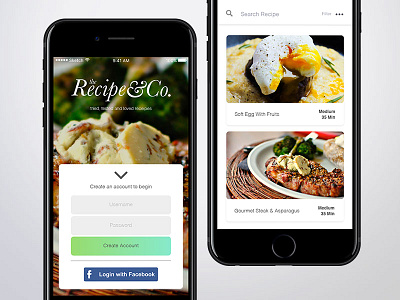Recipe App Concept app app design clean concept design food minimal modern recipe simplistic ui ux