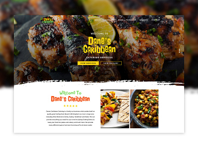 Caribbean Cuisine Catering Website Design branding caribbean catering chicken clean cuisine food food website jamaican logo luxury mobile modern premium resturant ui ux webdesign website website design