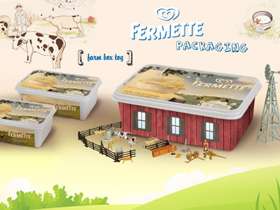 Fermette Toybox ice cream in store packaging