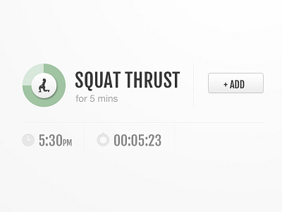 Squat app flat sports ui