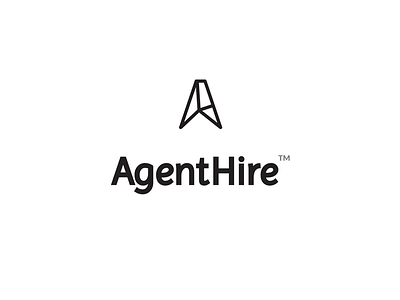 AgentHire agent black design hire identity letter line logo logo type mark minimal symbol