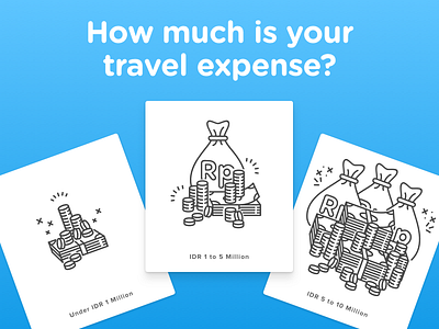 Travel Expense Illustrations card category expense flat icon illustration line money tour travel trip website