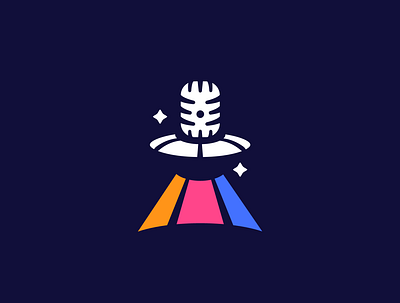PMR Group Branding alien branding concert illustration logo microphone ufo
