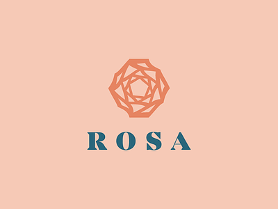 Rosa flower icon logo rose