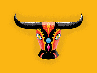 Bull barranquilla bull carnival colombia head illustration mask toro