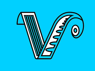 V 36daysoftype design hand illustrator letter type v