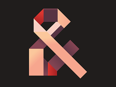 Ampersand exploration lettering ribbon type