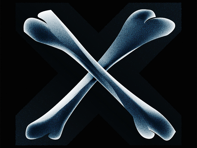 X is for... skeleton bone type 36daysoftype lettering ray x