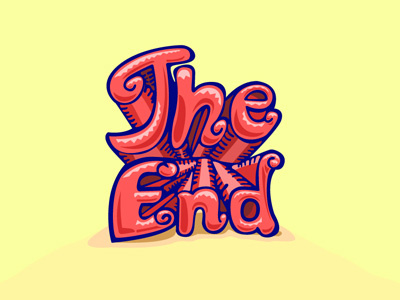 The End Alt end fun hand illustration illustrator letter made the typography vector