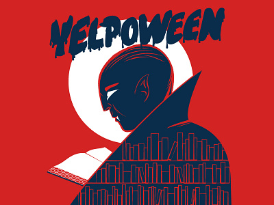Yelpoween blood books dracula halloween library typography vampire yelp