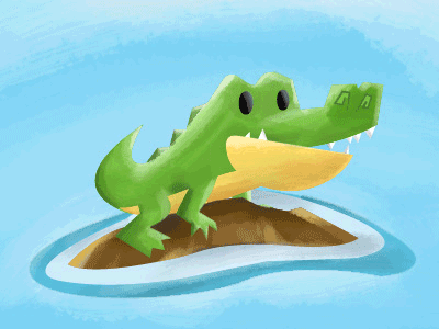 Crocodile book children crocodile illustration illustrator lake photoshop test typography