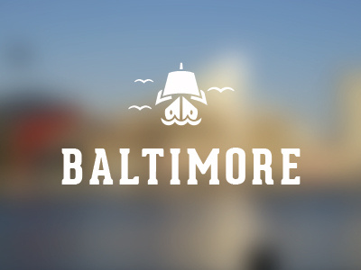 Baltimore baltimore bay city icon illustration illustrator logo sea ship typography vector