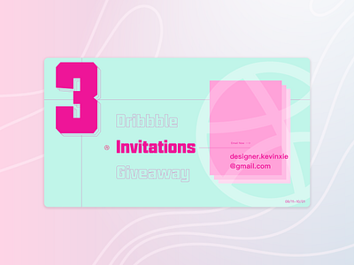 3 dribbble invitations