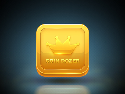 App Icon for Coin Dozer 3d app glow gold icon ios shine