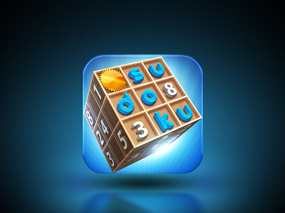 App Icon for Sudoku 3D 3d app cube game glow icon ios sudoku