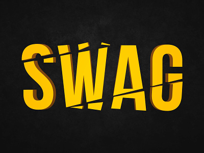Logo for team "SWAG" 3d cut logo parts swag