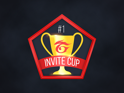 Logo for Garena Invite Cup cup garena gold logo pentagon ribbon