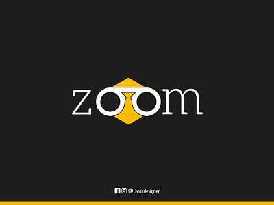 Zoom Glasses brand design design glasses graphic design illustration illustrator logo minimal photoshop yellow logo zoom