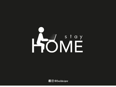 Stay home art brand design branding concept design graphic design illustrator logo minimal stay safe stayathome stayhome