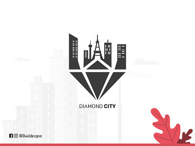 Diamond City brand design city design design art diamond diamonds graphic design illustration illustrator logo minimal photoshop