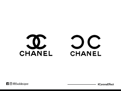 Corono virus effects @Chanel brand design chanel corona coronaeffect covid19 design graphic design illustration illustrator logo minimal photoshop