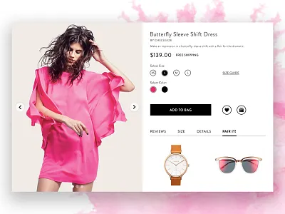 Nordstrom's Product Page Redesign design dress fashion minimal nordstrom product page redesign simple sketch sunglasses ui ux