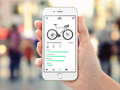 Bike App app iphone minimal product sleek ui ux