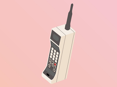 You used to call me on my Motorola DynaTAC 8000X adobe cell phone illustration illustrator jordyn raffety motorola