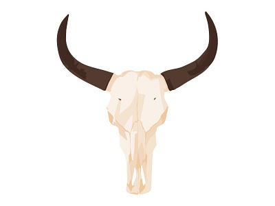 Skull adobe cow skull cowgirl georgia okeeffe illustration illustrator