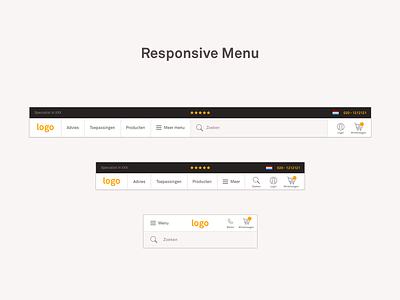 Responsive Menu cart e commerce hamburger menu mobile navigation responsive search shopping