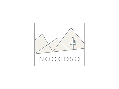 Noodoso brand cactus desert logo