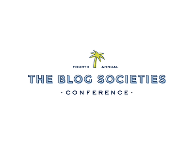 The Blog Societies Conference brand logo palm tree