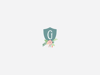 G brand icon brand mark floral logo g icon shield