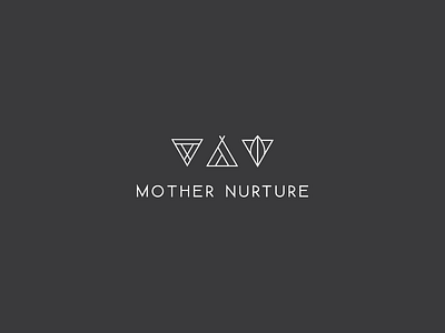 Mother Nurture brand identity logo triangle