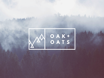 Oak + Oats brand brand identity icon logo mountains