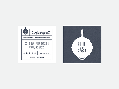 Big Easy Business Cards brand brand identity business card logo southern
