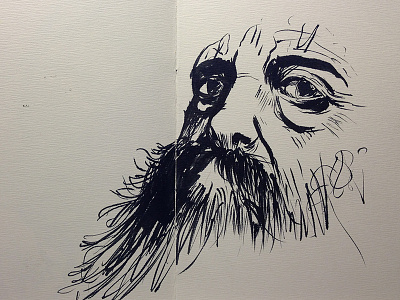 Face Study black drawing illustration ink study