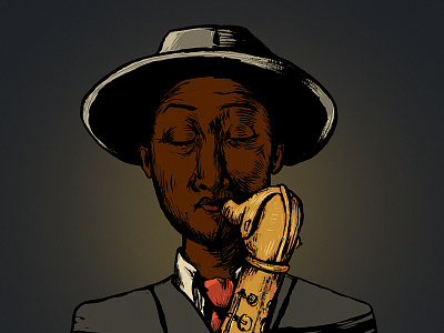 Jazz digital illustration ink jazz jazzist midia mixed