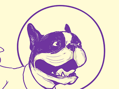 French Bulldog digital french bulldog illustration ink